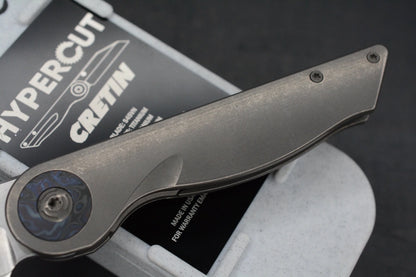 RARE Hypercut Cretin SN 001 Black Timascus / Ti / Hand Ground S45VN Blade w/ COA