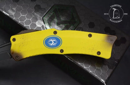 Heretic Knives ROC D/A OTF Automatic Knife Stabnana Yellow (3" DLC)