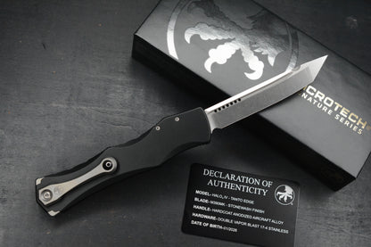 NEW Microtech Halo IV Tanto Edge - Hardcoat Ano Aircraft Alloy w/ DOA 01/2026