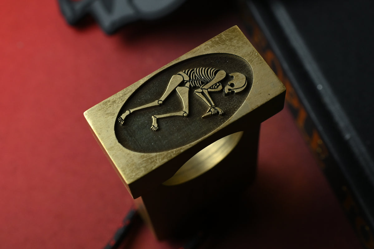 RARE Hooligan Custom 1 of 1 MADE SNEAKREAPER Handmade Brass Head Stamper w/ Brass Bead