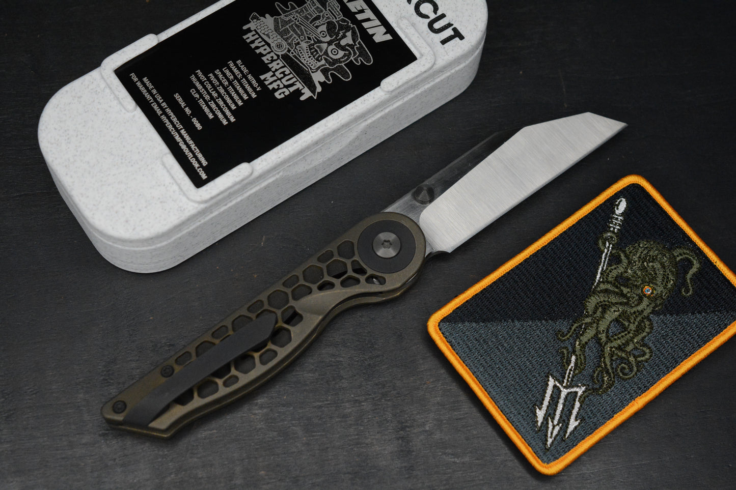 RARE Hypercut Cretin Skeletonized Ti Zirconium Accents Nitro-V Blade SN 080