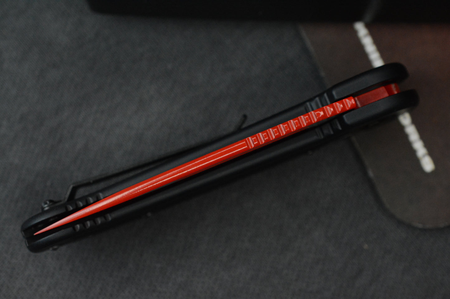 RARE Microtech LUDT Sith Lord Red Elmax Blade / Milled Black Handles SN 226 05/2016