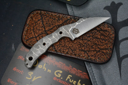 CUSTOM RARE (1 of3) Borka x John Gray Mini Fixed Rock Finish Hand Ground w/ COA