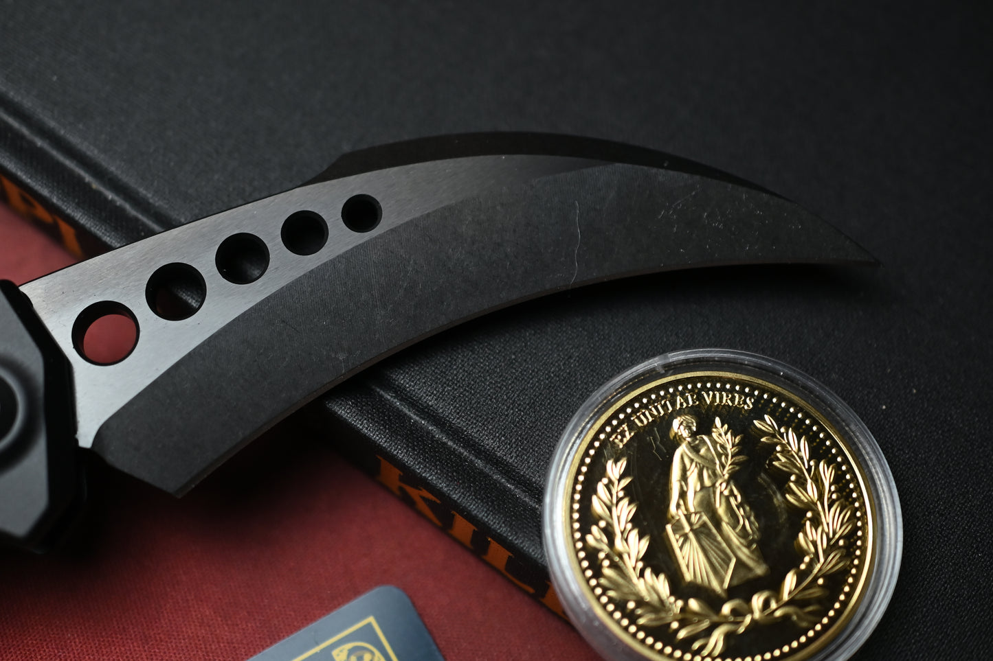 NEW Microtech Hawk Auto SHADOW Black w/ Playge Bead & Wick Pack
