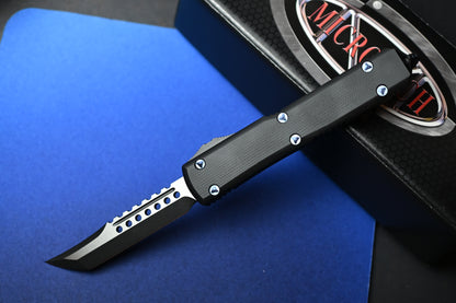 RARE Microtech Ultratech Hellhound Black G10 Composite Top / Blue Hardware 08/2018