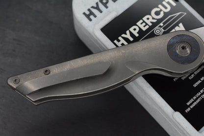 RARE Hypercut Cretin SN 001 Black Timascus / Ti / Hand Ground S45VN Blade w/ COA