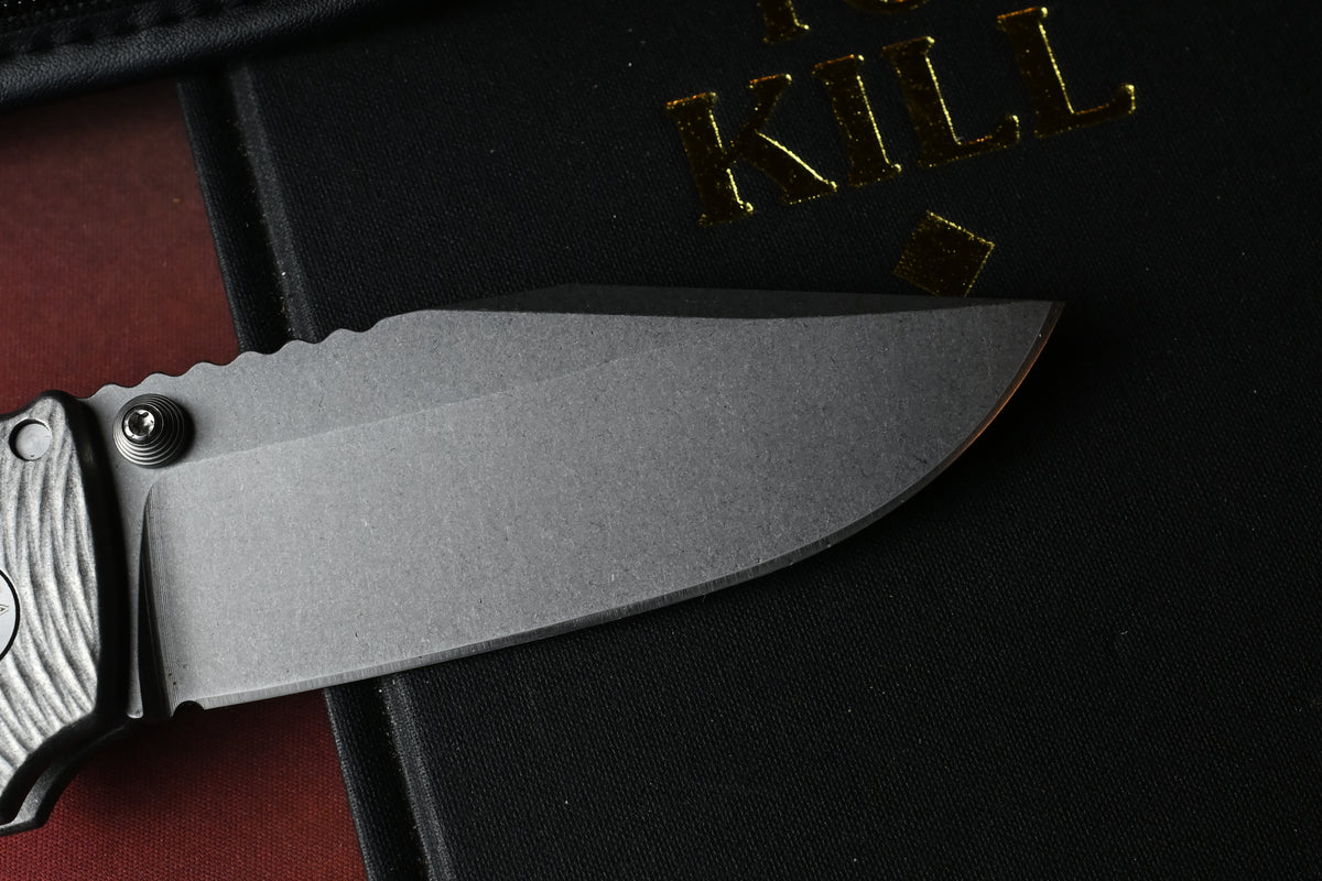 RARE Demko AD20 XXX - Full Ti Textured  / CPM3V Clip Point w/ Poison Bead