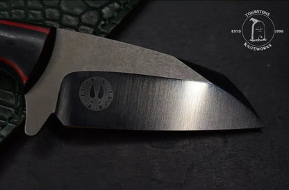 RARE Taylor Made Limekiln Micarta Hollow Grind Fixie w/Robertson Gator Sheath