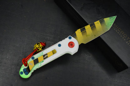 NEW Microtech LUDT Gen-III T/E - “Caution Tape” Ghostbuster Special Edition