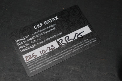 RARE Custom Knife Factory x Marfione Ratax Zircuti / M398 Swedge /One Piece Hdle