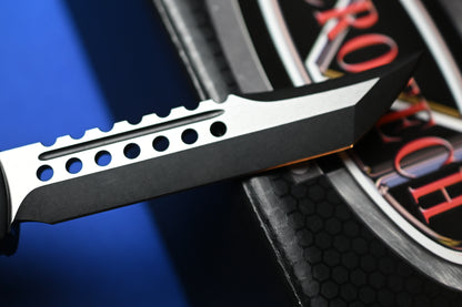 RARE Microtech Ultratech Hellhound Black G10 Composite Top / Blue Hardware 08/2018