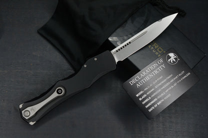 NEW Microtech Halo IV Marfione Selects Black - Clip Point  Hardcoat Aircraft Alloy w/ DOA 10/2025