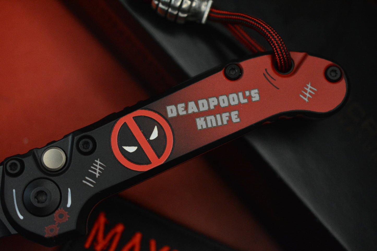 NEW Microtech LUDT 3.5" T/E Gen III Deadpool Edition