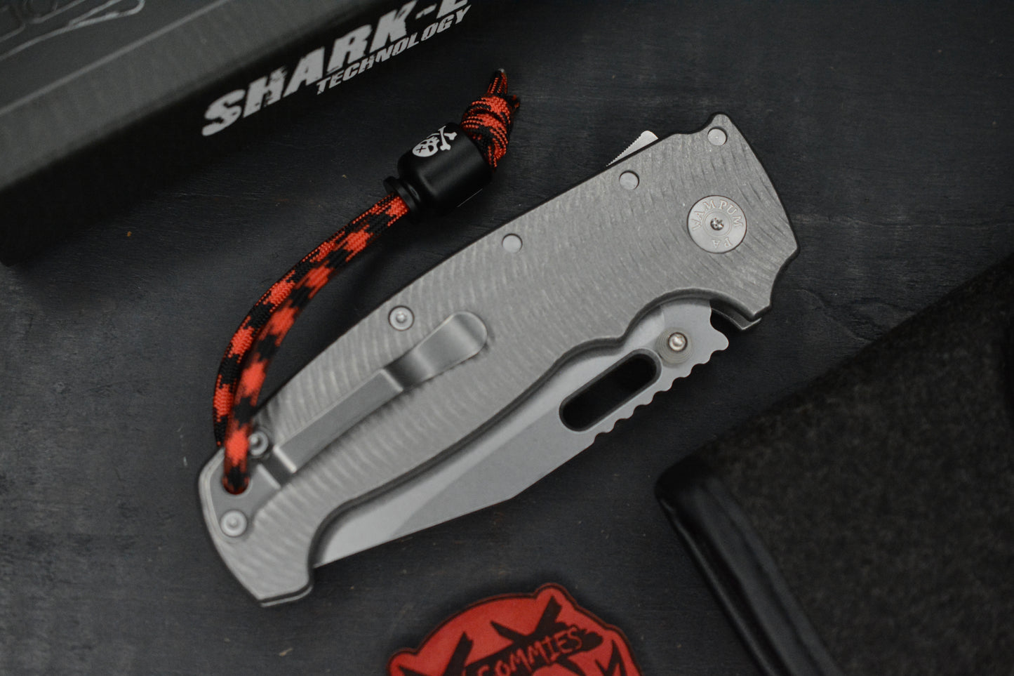 RARE++ Demko AD20 XXX Textured Ti / Clip Point 3V w/ Poison Bead & Patch