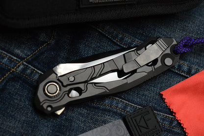 NEW Custom Knife Factory T25 DLC Milled Ti / Polished DLC M398 w/Zirc Droid Bead SN#003