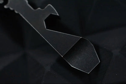 NEW Urban EDC Chaves Knives “Black Sabbath” Ti Pry Bar Anodized w/Skull Bead