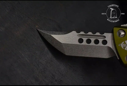 Microtech Mini Troodon OTF Hellhound Blade OD Green