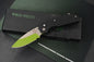 Custom Pro-Tech Strider PT Auto -  Black Handle 2-Tone Satin/Green Blade “The Gathering” #75 of 100