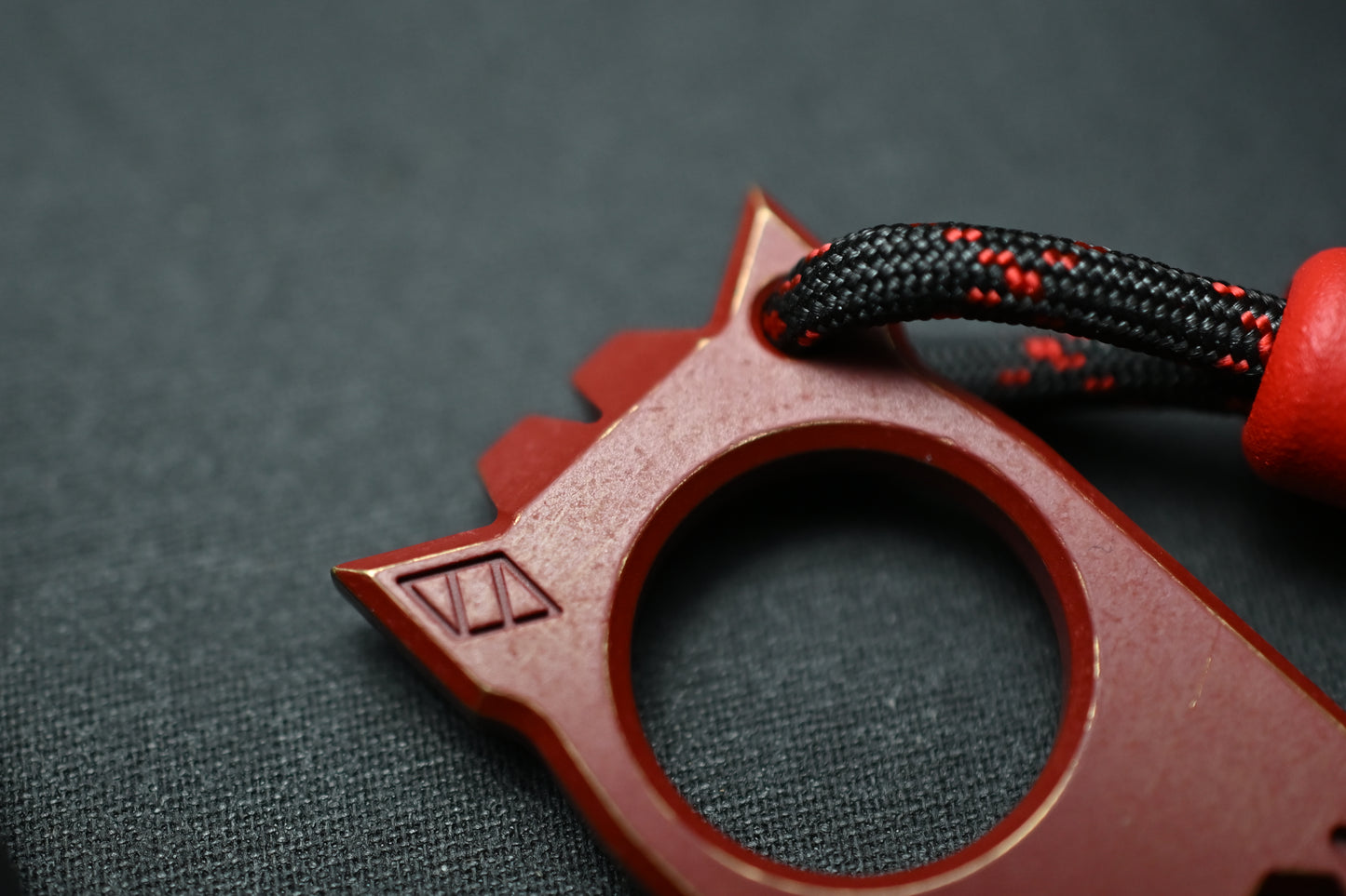 NEW Notorious EDC Baby Bomb Brass Edition - Crimson Cerakote SW w/ Custom Bomb Bead