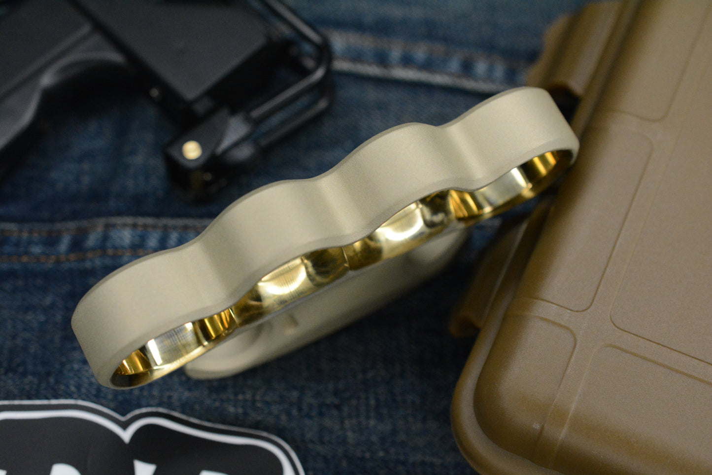 CUSTOM Delicious Fist 4FK - Platinum Cerakote Brass / Polished Finger Stalls 1/1