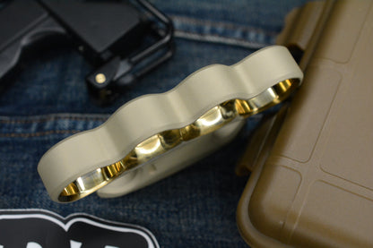 CUSTOM Delicious Fist 4FK - Platinum Cerakote Brass / Polished Finger Stalls 1/1