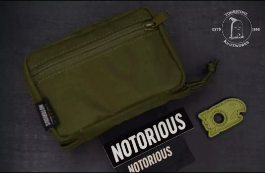 Notorious EDC All Good Pouch AGP Full Cro OD Green w/ Beer Bomb Patch SOLD OUT