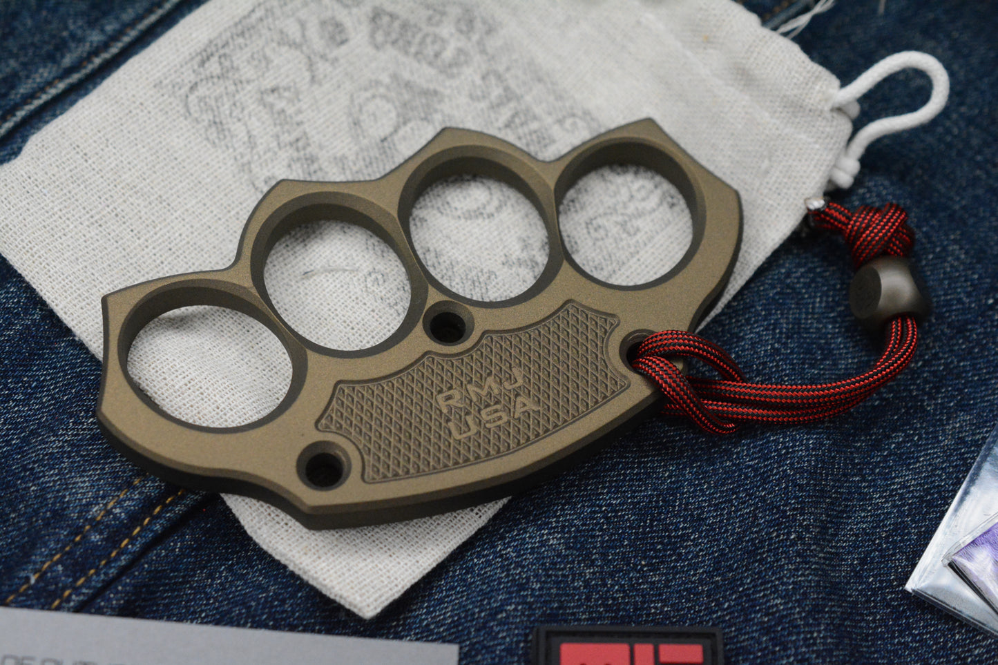 NEW Monkey Edge x RMJ TRK Aluminum Ano Version 4FK Paperweight & Tri Side Monkey Bead