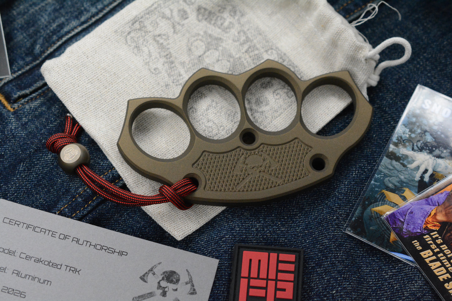 NEW Monkey Edge x RMJ TRK Aluminum Ano Version 4FK Paperweight & Tri Side Monkey Bead