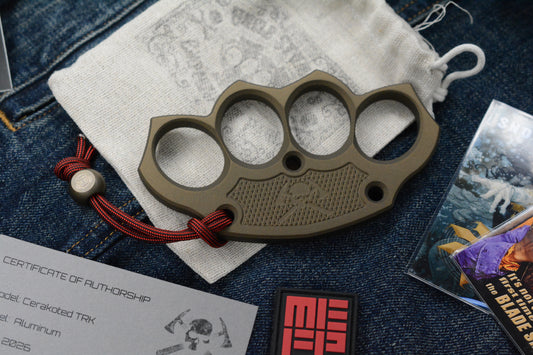 NEW Monkey Edge x RMJ TRK Aluminum Ano Version Full Knuck Paperweight & Tri Side Monkey Bead