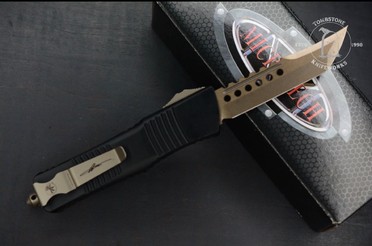 VINTAGE Microtech Combat Troodon Hellhound Bronze Standard Black/ Bronze 2018