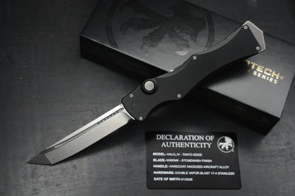 NEW Microtech Halo IV Tanto Edge - Hardcoat Ano Aircraft Alloy w/ DOA 01/2026