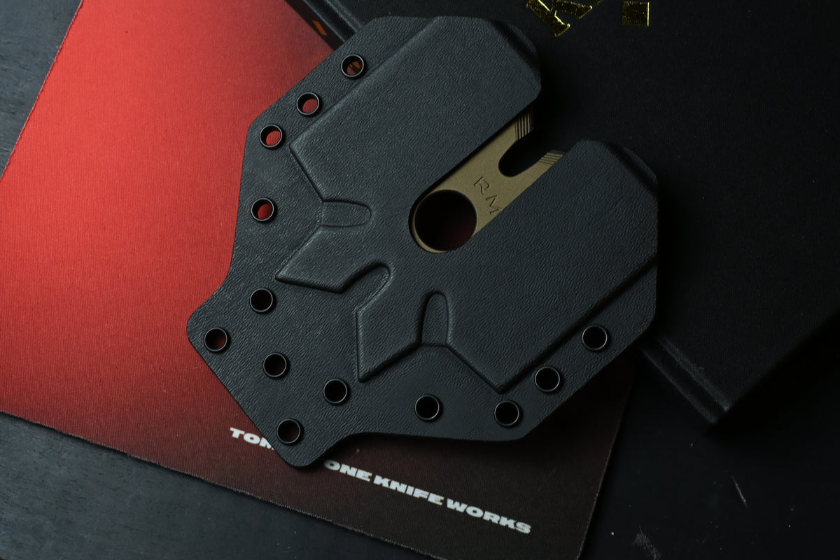 RARE RMJ Snowflake Ninja Throwing Star - Bronze Cerakote 1075 w/ Kydex Sheath
