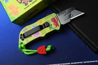 RARE Vault EDC Custom Utility Knife - Sour Patch Ltd Ed Random SN# w/ Wkrmn Bead