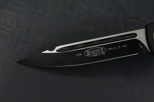 RARE Microtech HALO VI Black/ Black S/E 03/2018 SN 453