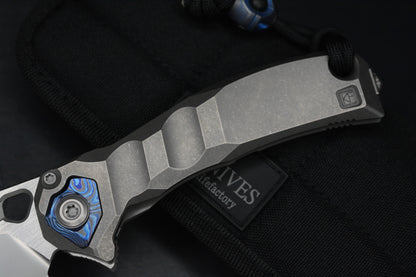 RARE Custom Knife Factory x Marfione Ratax Zircuti / M398 Swedge /One Piece Hdle