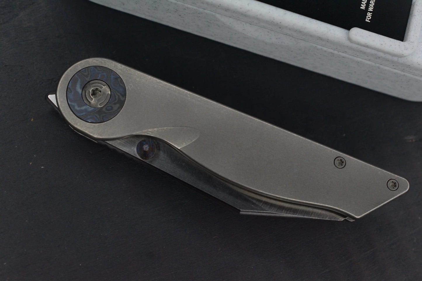 RARE Hypercut Cretin SN 001 Black Timascus / Ti / Hand Ground S45VN Blade w/ COA