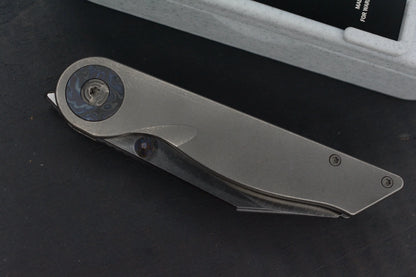 RARE Hypercut Cretin SN 001 Black Timascus / Ti / Hand Ground S45VN Blade w/ COA