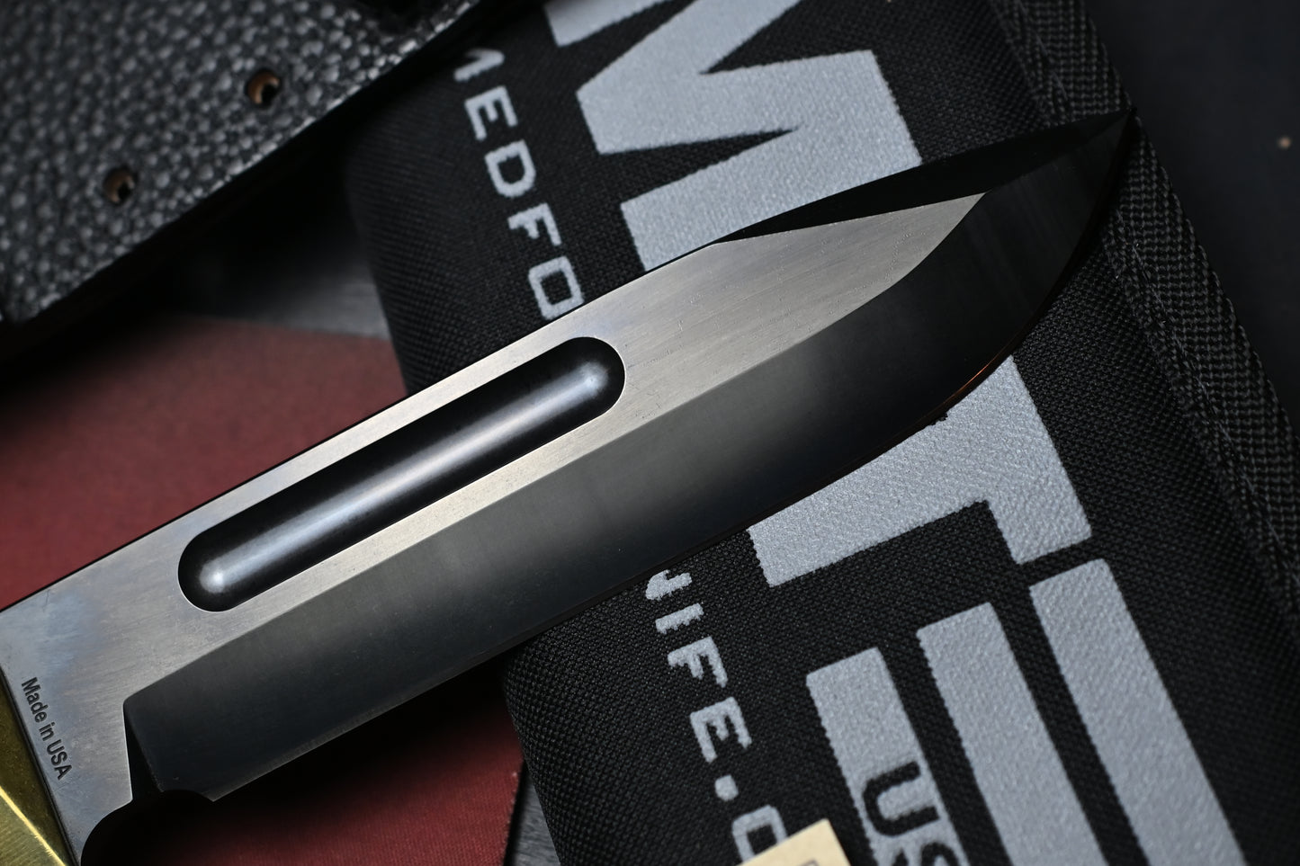 NEW Medford Trench Knife “Doughboy” Edition - 1095 Black Oxide / Brass Handles w/ COA & Black Leather Sheath (1 of 20)