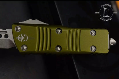 Microtech Mini Troodon OTF Hellhound Blade OD Green