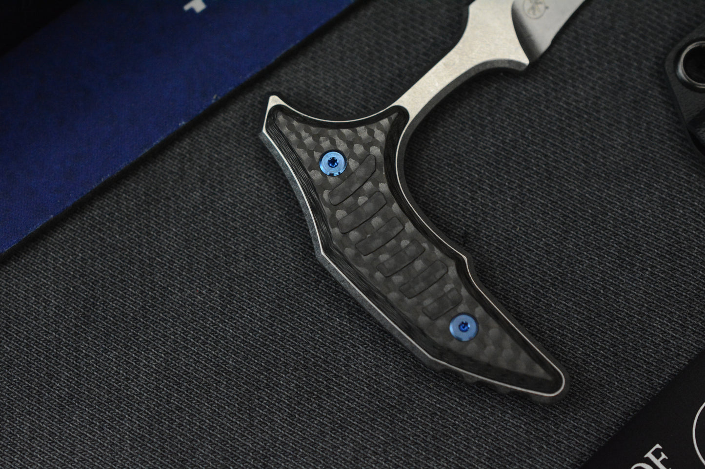 NEW Microtech x Bastinelli Bee SW Non Serr / Carbon Fiber / Blue Ti HDW Marfione Selects w/COA