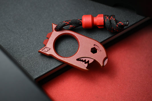 NEW Notorious EDC Baby Bomb Brass Edition - Crimson Cerakote SW w/ Custom Bomb Bead