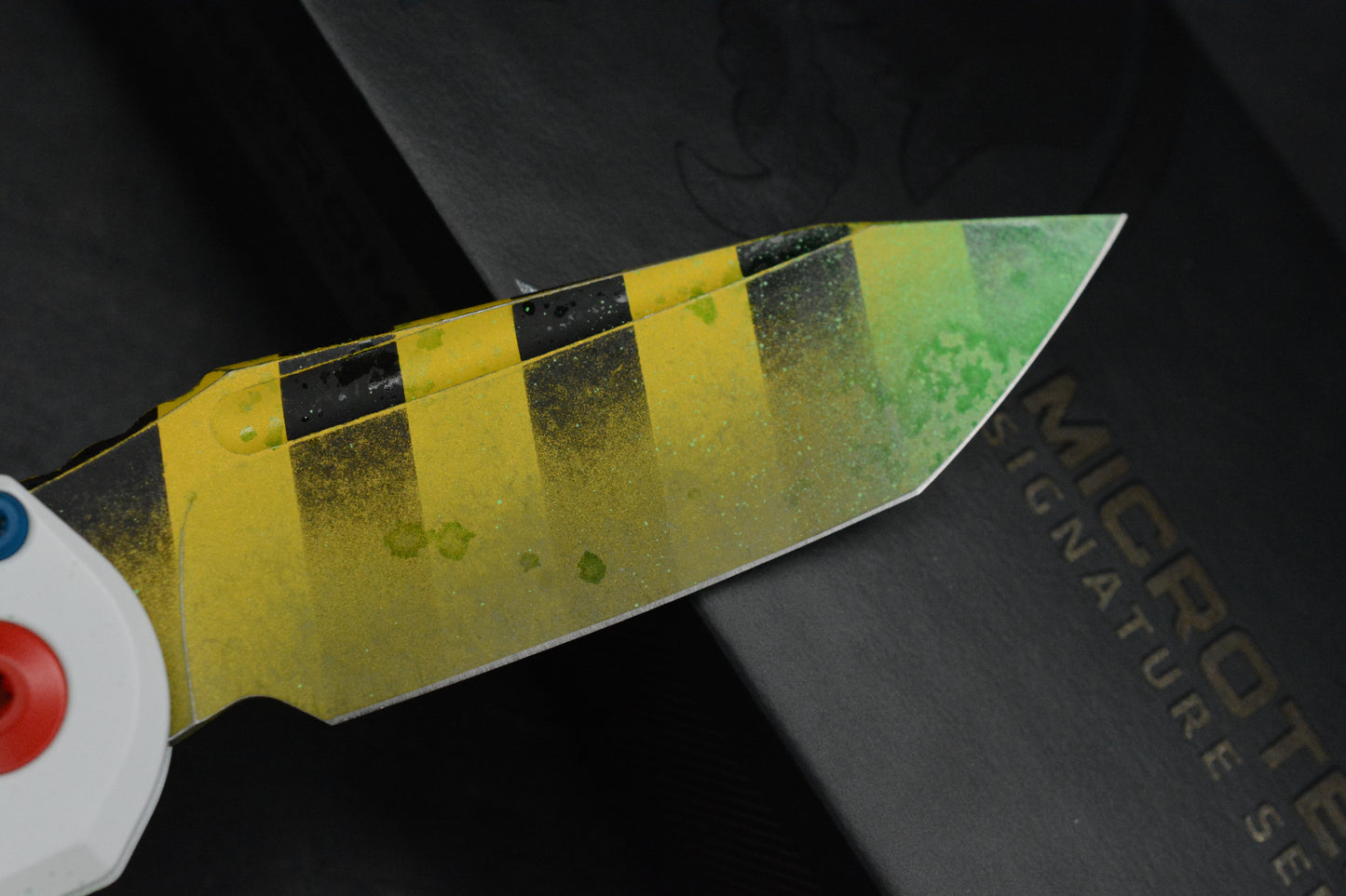 NEW Microtech LUDT Gen-III T/E - “Caution Tape” Ghostbuster Special Edition