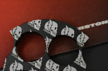 NEW Crimson Tactical Double Paper Weight Black & White Logo Print 2FK