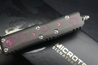 NEW Microtech UTX - 85 S/E Valentine Edition Grey/ Pink