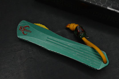 NEW Heretic Manticore X Bounty Hunter OTF - Black Magnacut T/E SN 248 w/ Boba Fett Bead