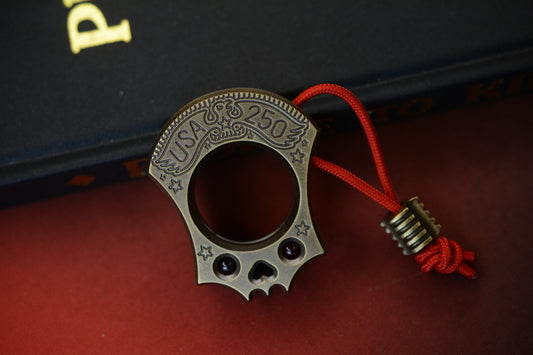NEW Wkrmn Designs Brass Bonehead - “Independence” America 250 Edition w/ Radiator Bead