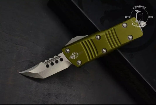 Microtech Mini Troodon OTF Hellhound Blade OD Green