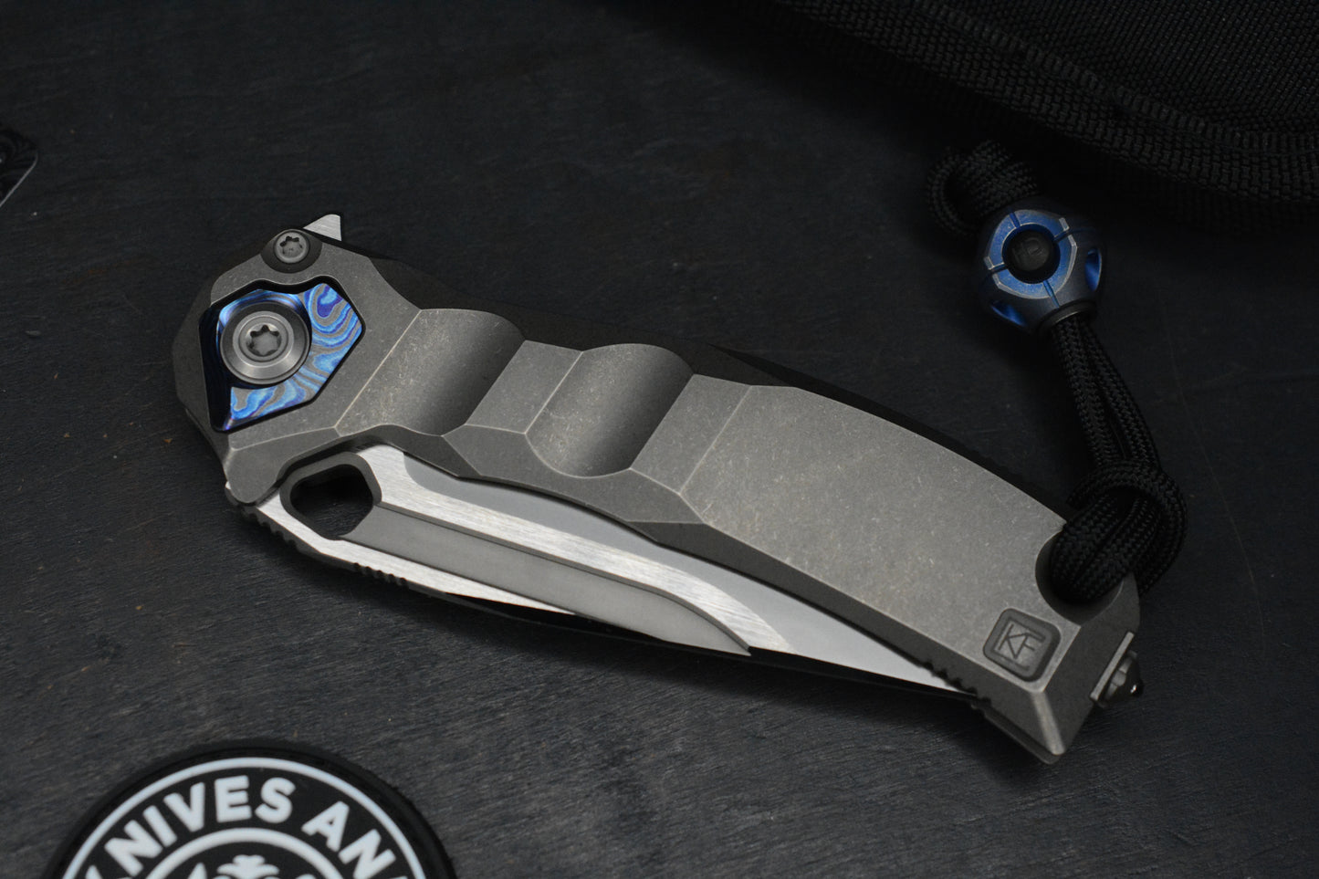 RARE Custom Knife Factory x Marfione Ratax Zircuti / M398 Swedge /One Piece Hdle