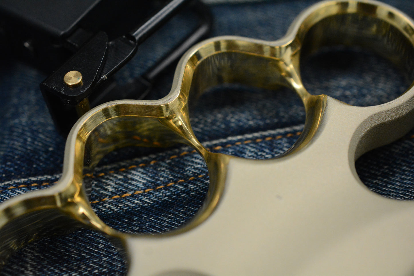 CUSTOM Delicious Fist 4FK - Platinum Cerakote Brass / Polished Finger Stalls 1/1