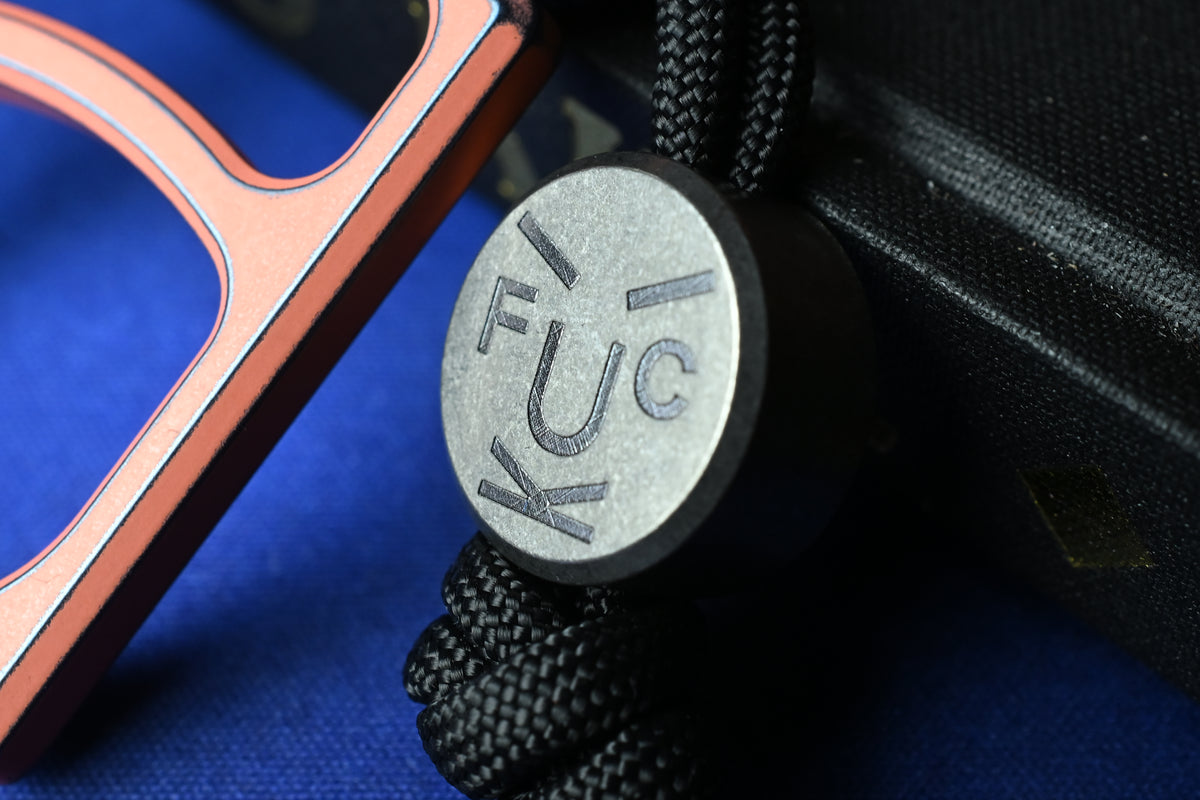 NEW OEGEDC Keystone Lite Brass Distressed Orange Bottle Opener w/ F**k Face Bead
